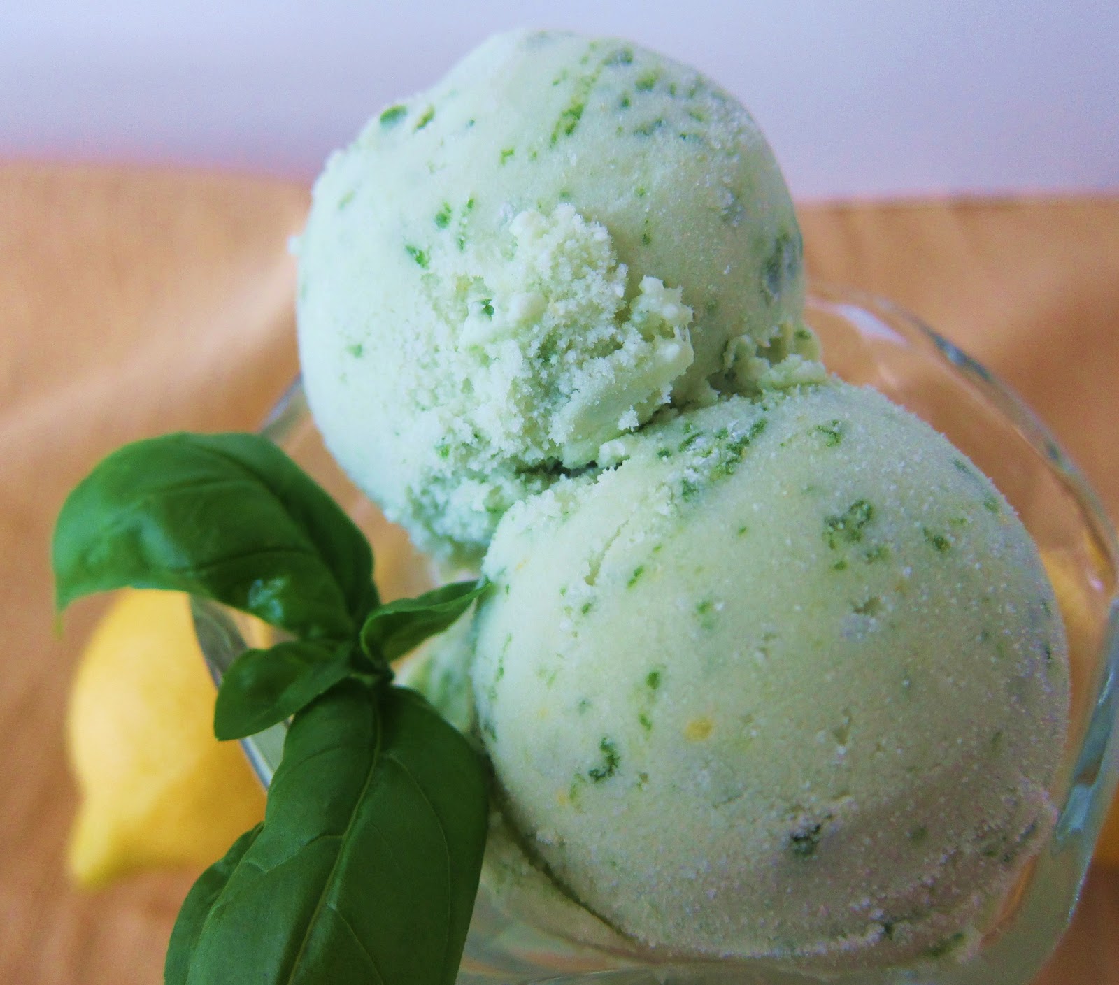 Lemon Basil Ice Cream | Fragrant Vanilla Cake